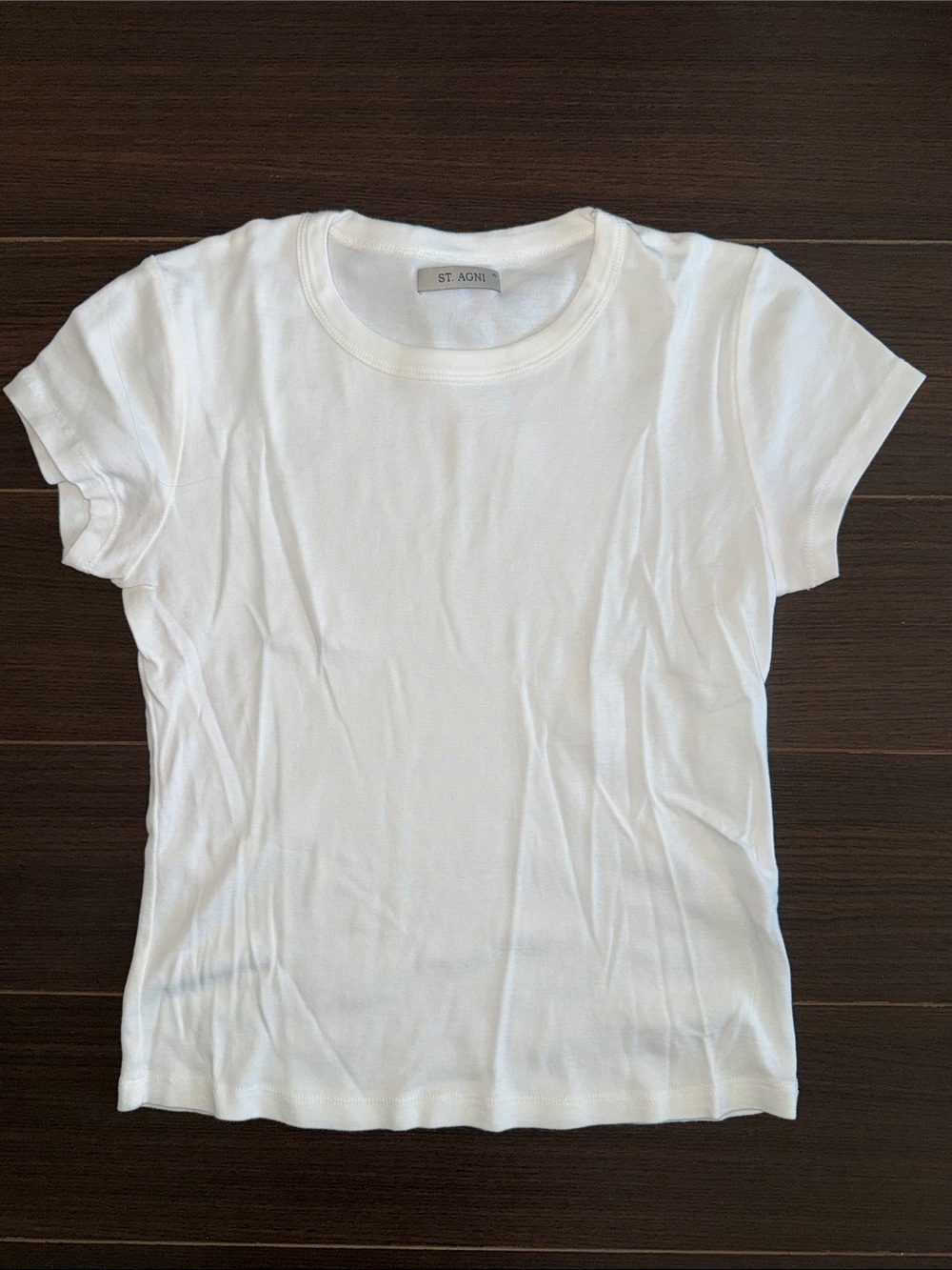 St. Agni White Short-Sleeve Baby Crewneck Tee, X-Small - Picture 2 of 9
